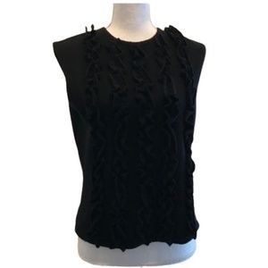 ITALIAN Lambswool sweater knit vest black sleeveless ITALY SWEATERVEST